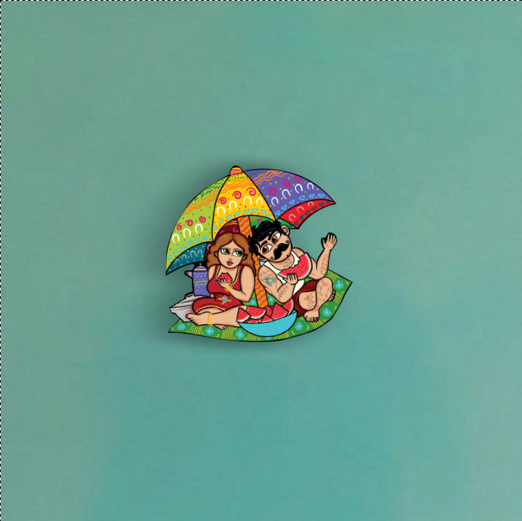 Roshdy & Sharbat umbrella  Magnet