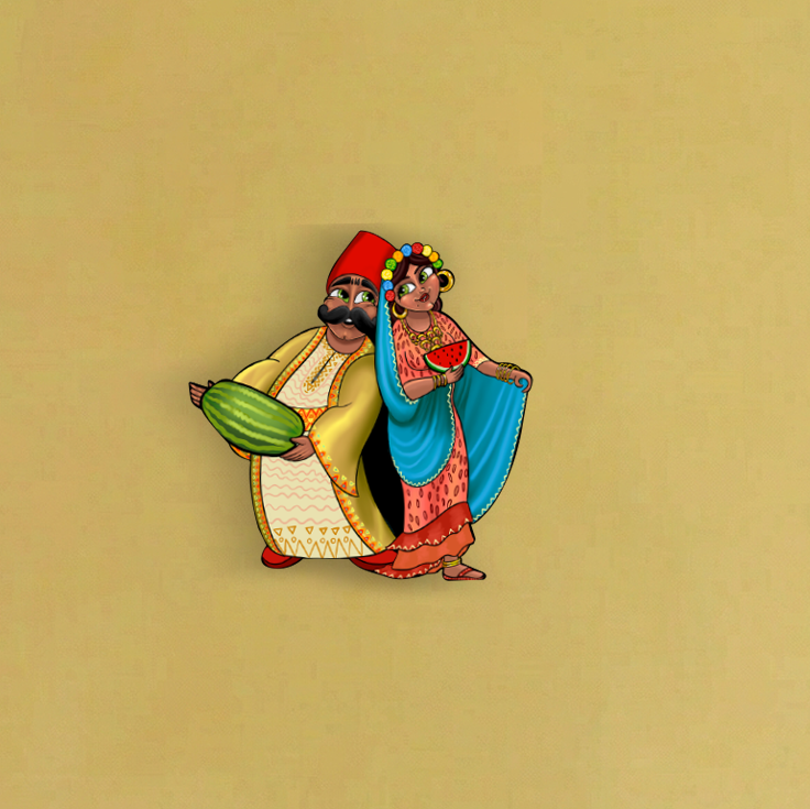 Lady and Bateekha Magnet