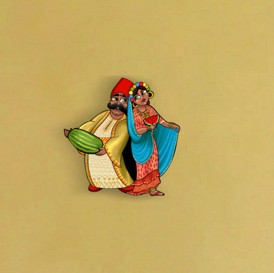 Lady and Bateekha Magnet