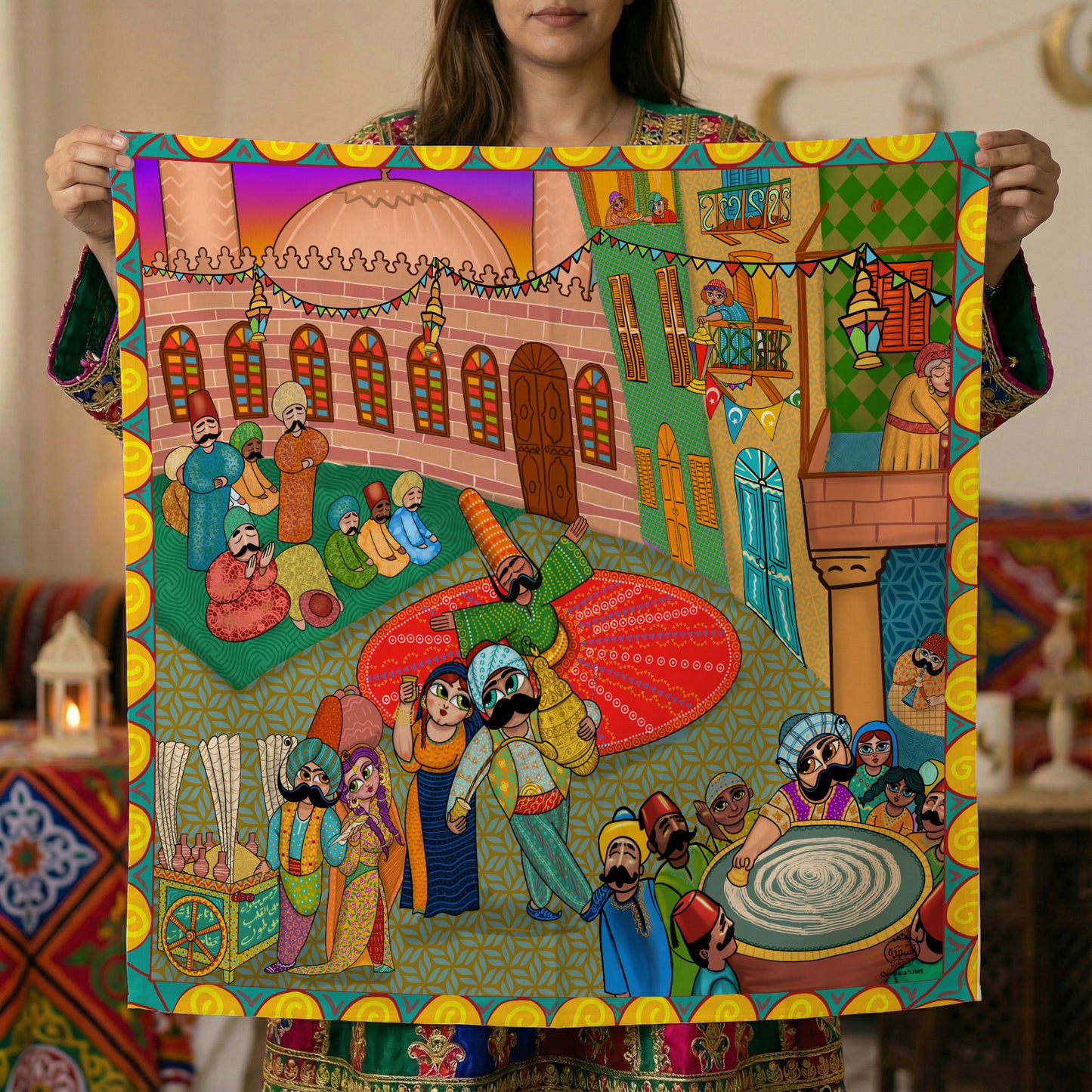 Liquorice Konafa Tablecloth